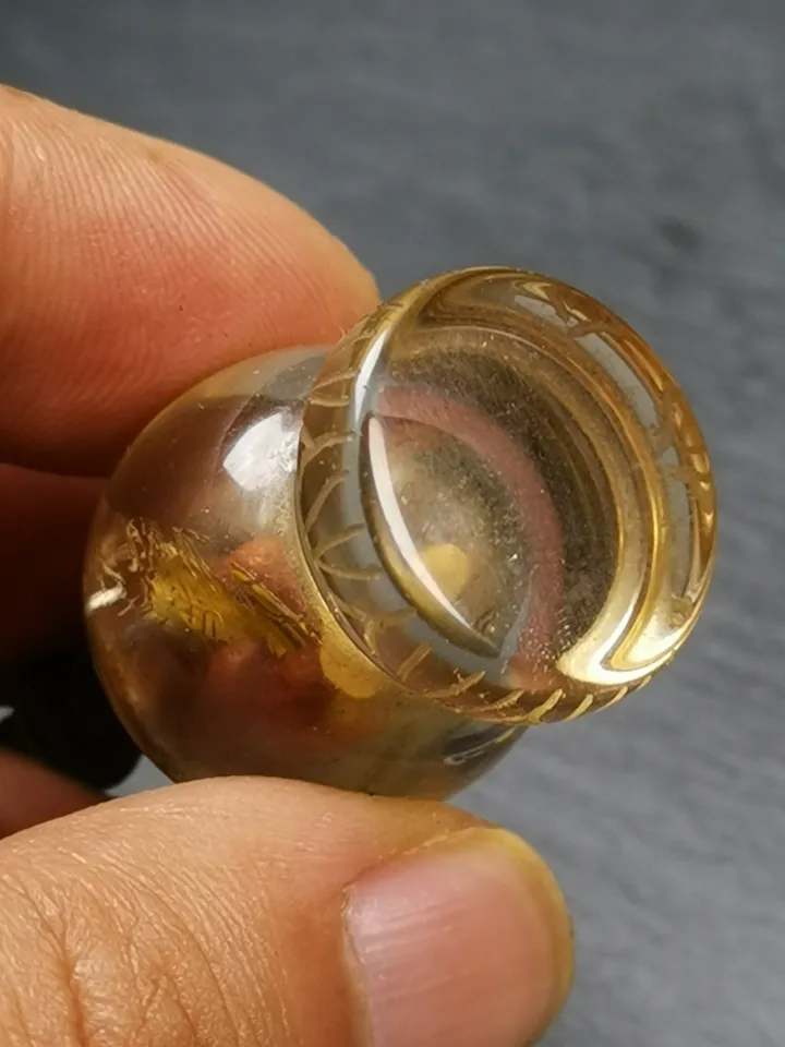 Gandhanra Handmade Tibetan Buddhist Amulet,Crystal Stupa Pendant,Pagoda,Buddhist Tower,Gau Shrine,Mani Rilbu Bottle,Consecration Zung,2.1"