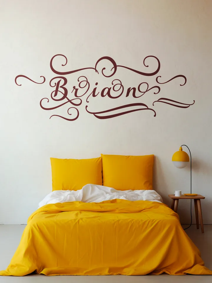 Brian - name in Samantha style with bright letters, digital design