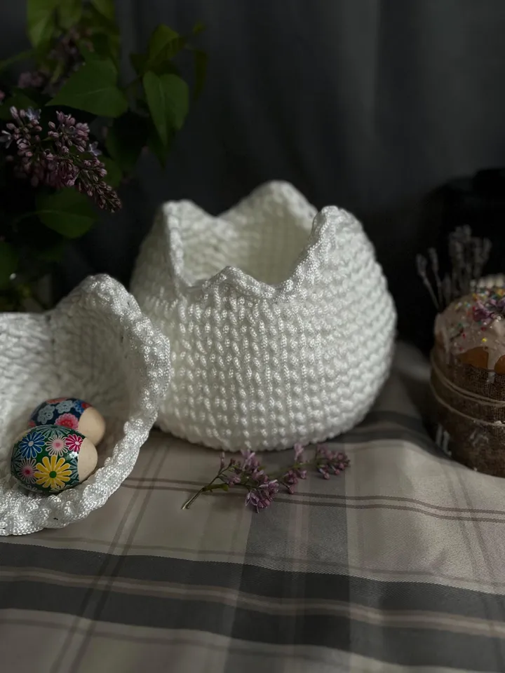 Crochet pattern Easter Egg basket PDF Digital instant download, Video tutorial, Storage organization, Chicken Basket, Table decor