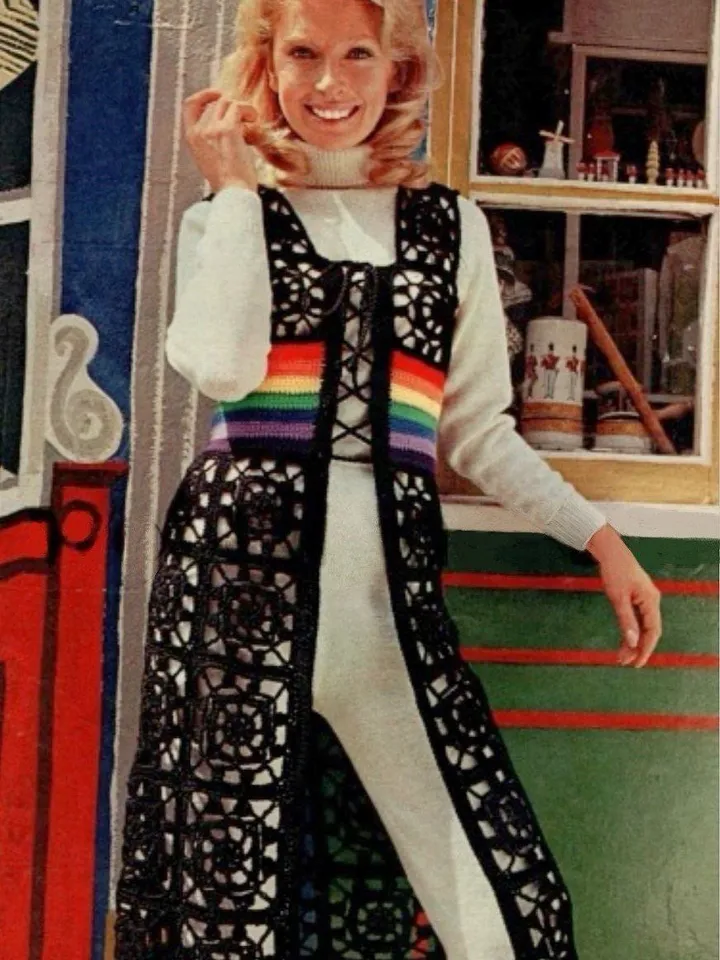 Vest crochet pattern, long vest crochet, lace vest crochet women ladies, waistcoat crochet pdf