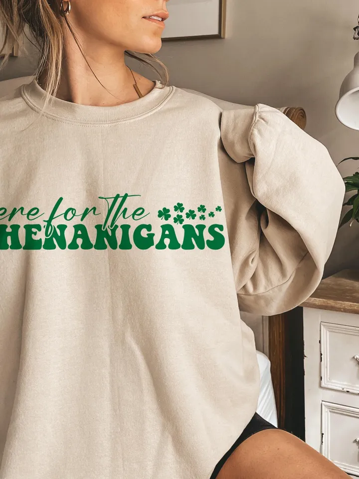 Here for Shenanigans SVG PNG PDF, Lucky Svg, St Patricks Day Svg, St Patricks Shirt, St Paddys Day Svg, Irish Svg, Funny St Patricks Day Svg