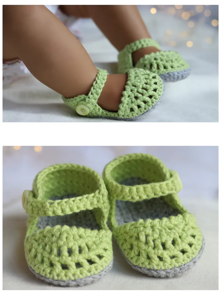 Newborn sandals, Cotton crochet baby first shoes, Summer newborn footwear, Baby shower gift
