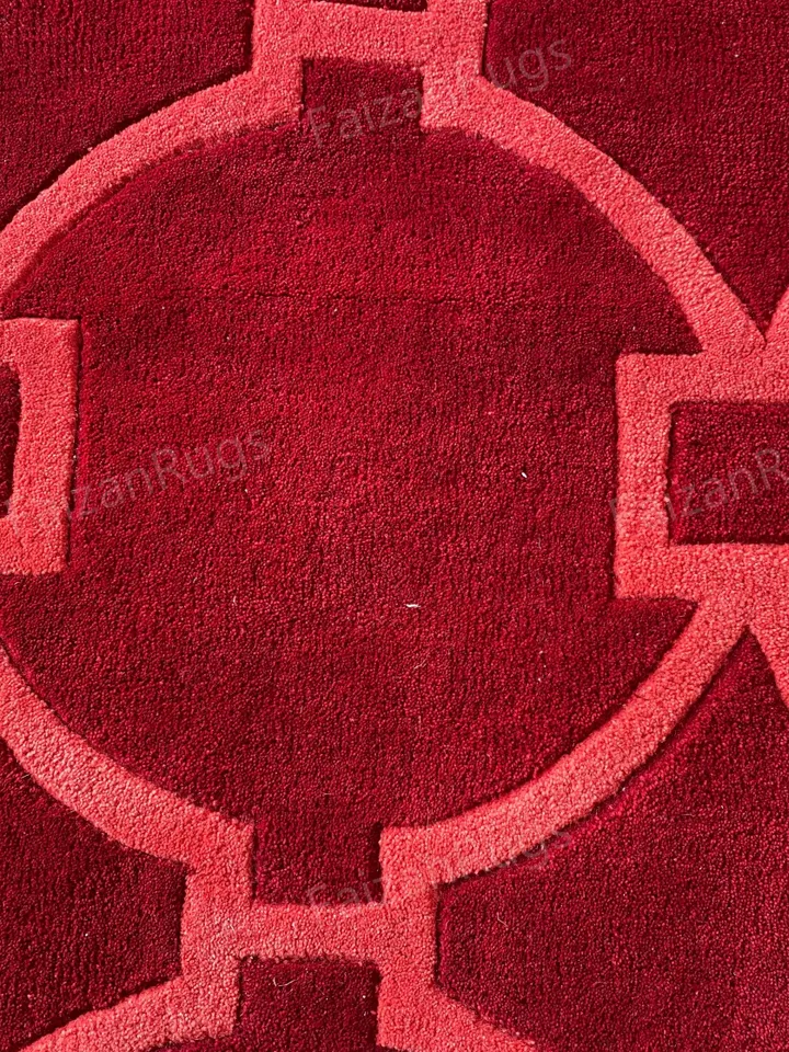 Buy 8x10 Area Red-Shaped Rug | Hand-Tufted 100% Wool Handmade Area Rug | Carpet for Home, Bedroom, Living Room, Kids Room, Custom Rug.