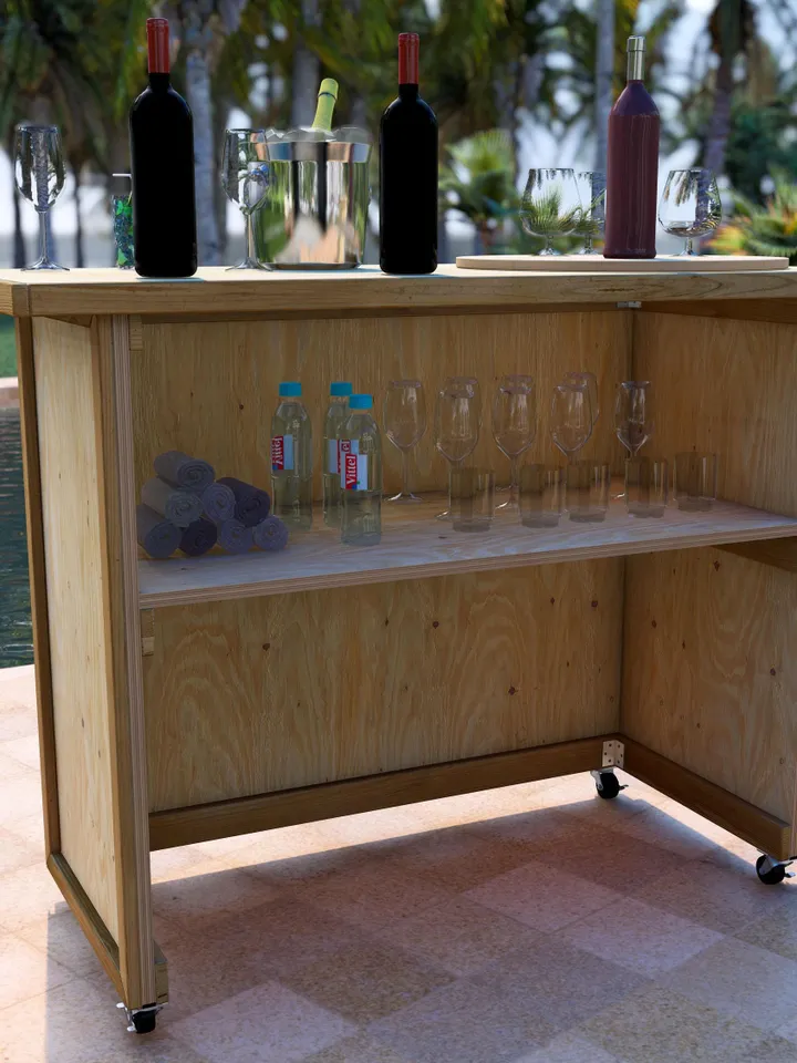 DIY PDF Folding Bar, Collapsible Bar, Portable Bar, Foldable Bar Plan, Coffee Bar, Birthday Bar, Event Bar, Food Bar Plan