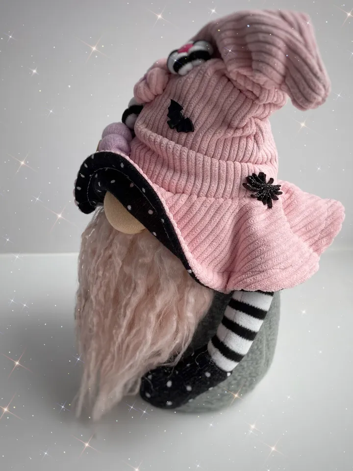 Halloween Gnome pattern. DIY gnome tutorial. Scandinavian gnome PDF. Fall gnome in Witch hat.