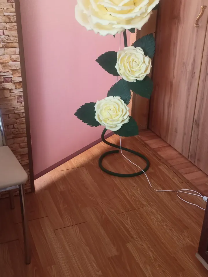 lamp, floor lamp for living room, glowing flower, flower lamp, led lamp, floor lamp, rose floor lamp, rose lamp