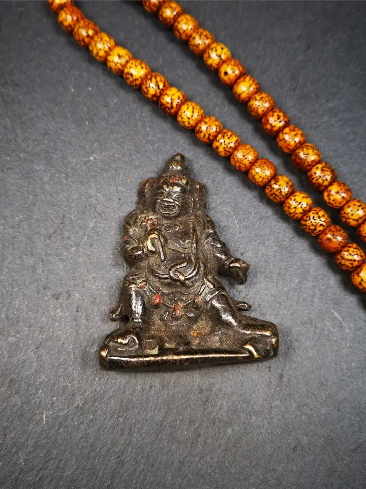 Gandhanra Acient Tibetan Buddhism Statue,Vajrapani,the Protector and Guide of Gautama Buddha,Terma,40 years old