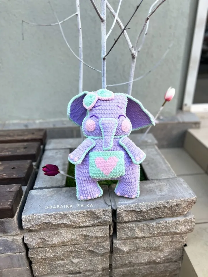 PDF Crochet Elephant the Cushion Pattern, Pillow Pattern, Plush Toy, Amigurumi Elephant, Crochet Elephant, Plush pattern, Animal Pattern