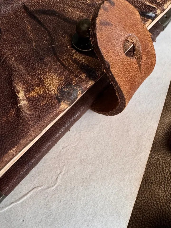 Leather Grimoire, Book of Shadows, Leather Skull Notebook