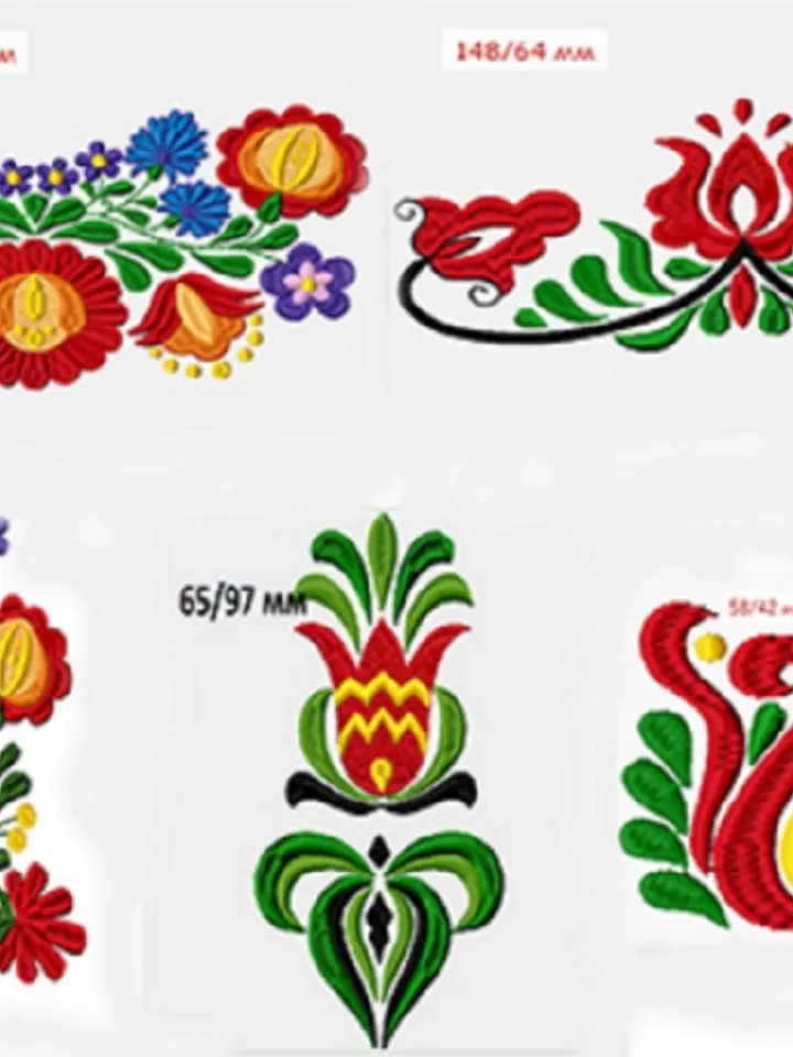 Hungarian Embroidery Set 6x8 and video Embroidery Design