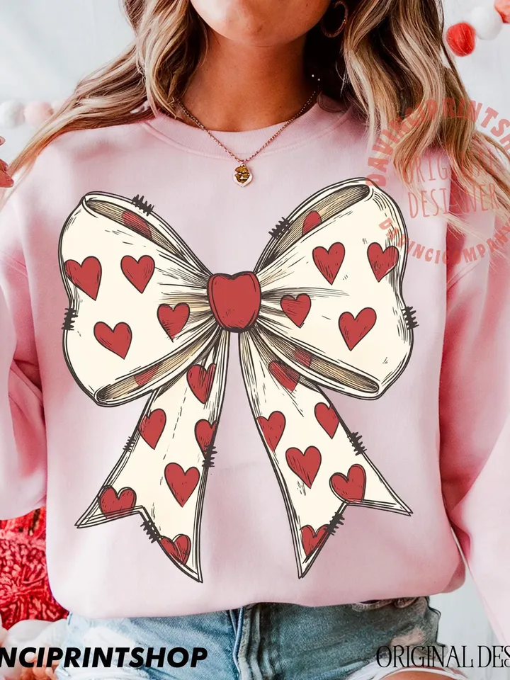 Coquette Bow Heart Png, Valentine Design Png, Valentine Bow Design, Valentine Gift, Heart Love Png, Valentine Png, Heart png, Sublimation