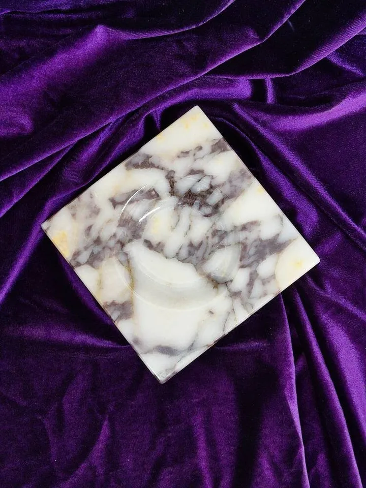 Calacatta Viola Marble Catch-all Tray, Calacatta Marble Home Decor real marble ring dish