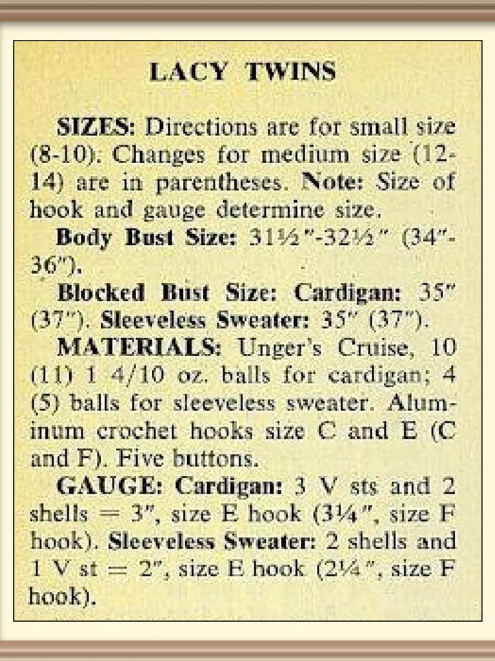 Vintage Crochet Pattern Lacy Twins Digital Download PDF