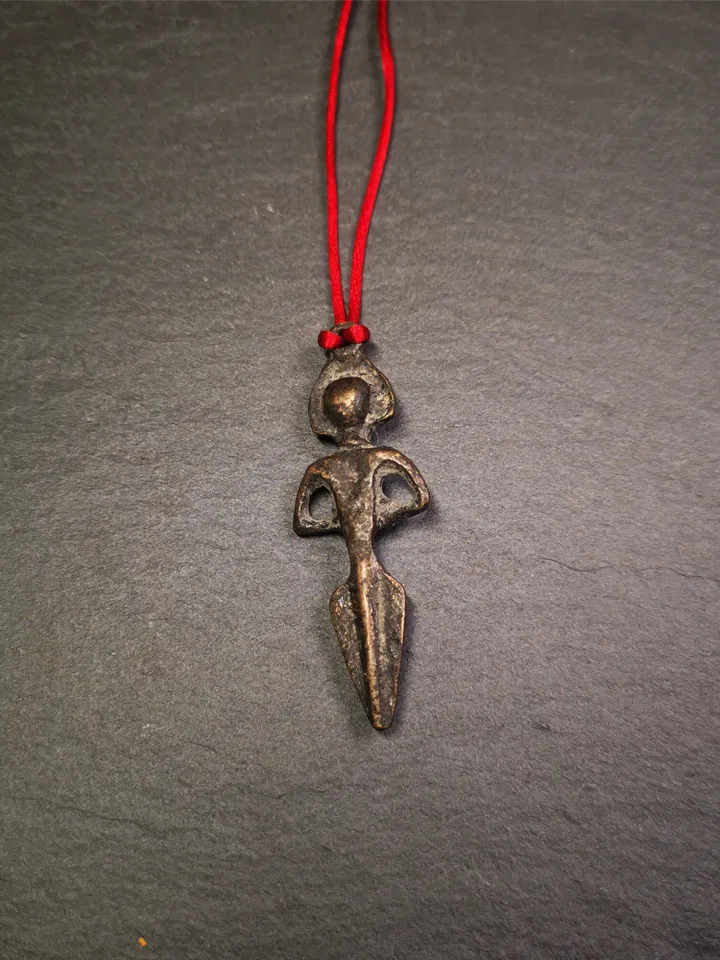 Gandhanra Antique Tibetan Amulet,Samantabhadra Phurba,Kila(Dorje Phurba) , Trantic Buddhism Ritual Implement Pendant,Made of Copper,2.36"