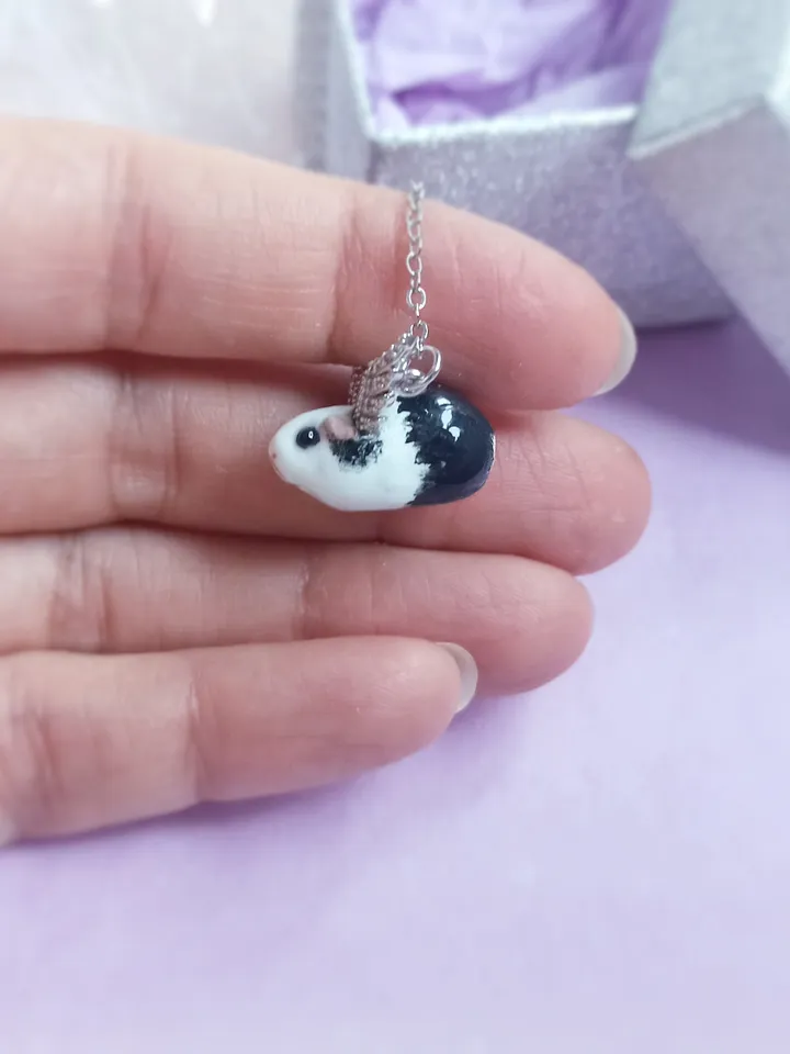Handmade guinea pig angel necklace (US discount)