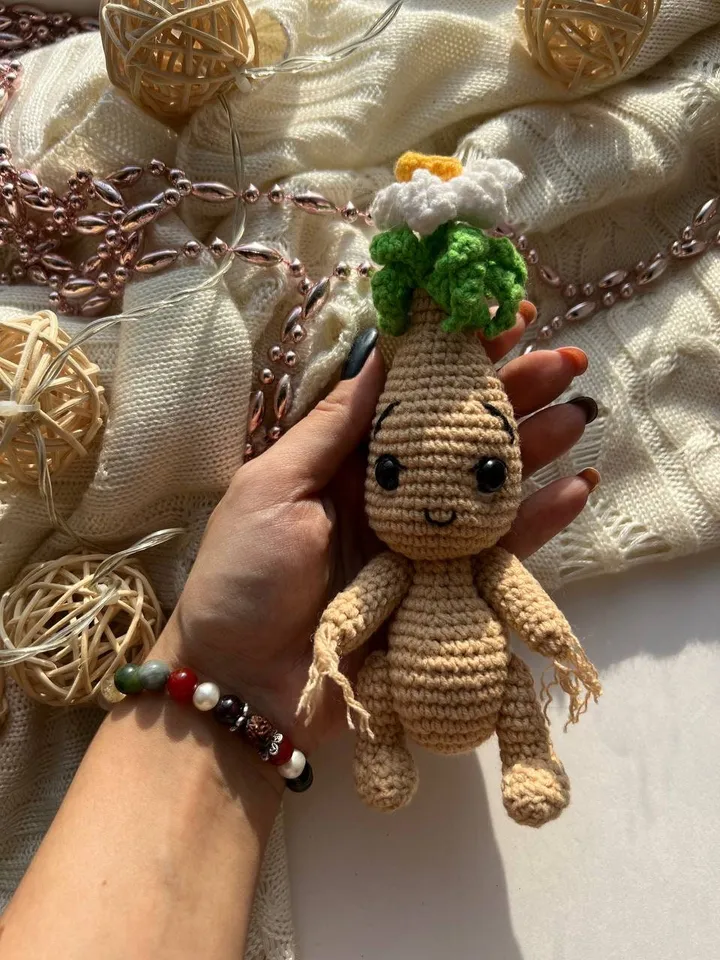 PDF Crochet Narcissus Doll Pattern, Amigurumi Flower, Cute Plant Doll, Flower doll, Amigurumi Doll Pattern, Flower Toy, Spring Crochet