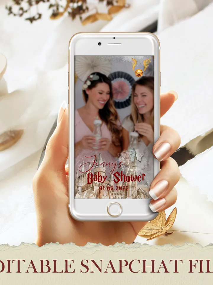Wizard Baby Shower Digital Invite; Magic School Baby Schower mobile Invite template; Magical Digital Baby Shower Invite; Baby shower canva