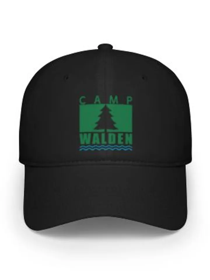 Camp Walden Red Low Profile Baseball Cap - Outdoor Adventure Hat, Summer Vacation Gear, Camping Accessory, Gift for Nature Lovers, Unisex