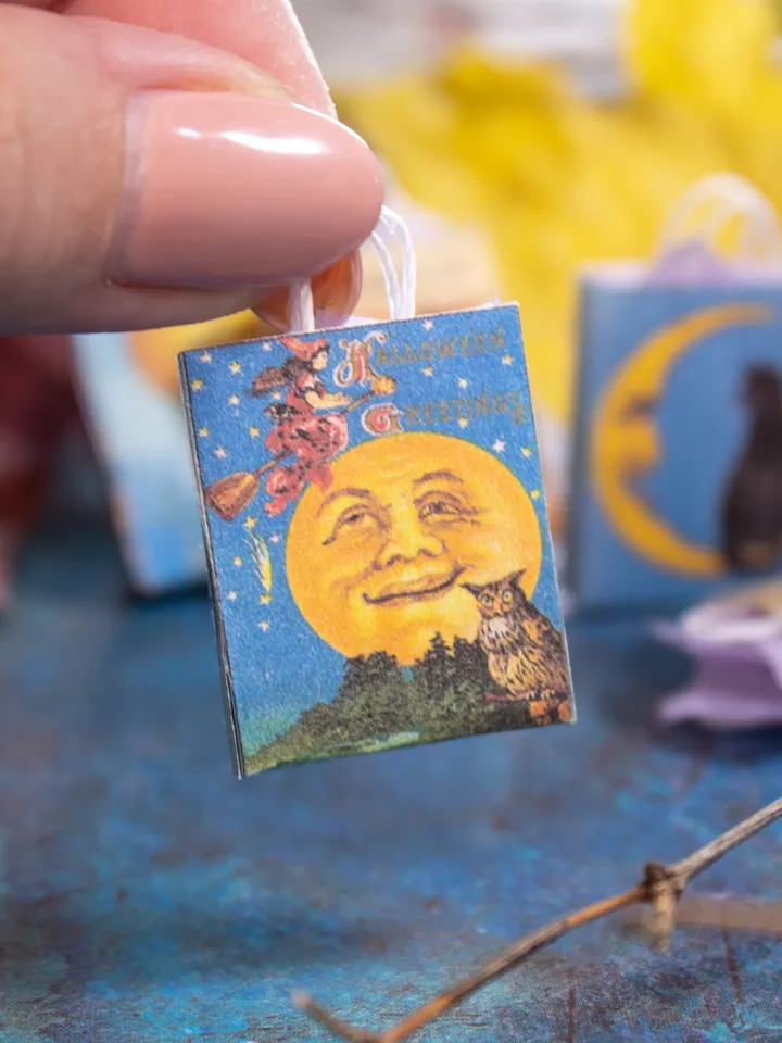 TEMPLATE Miniature Halloween bags