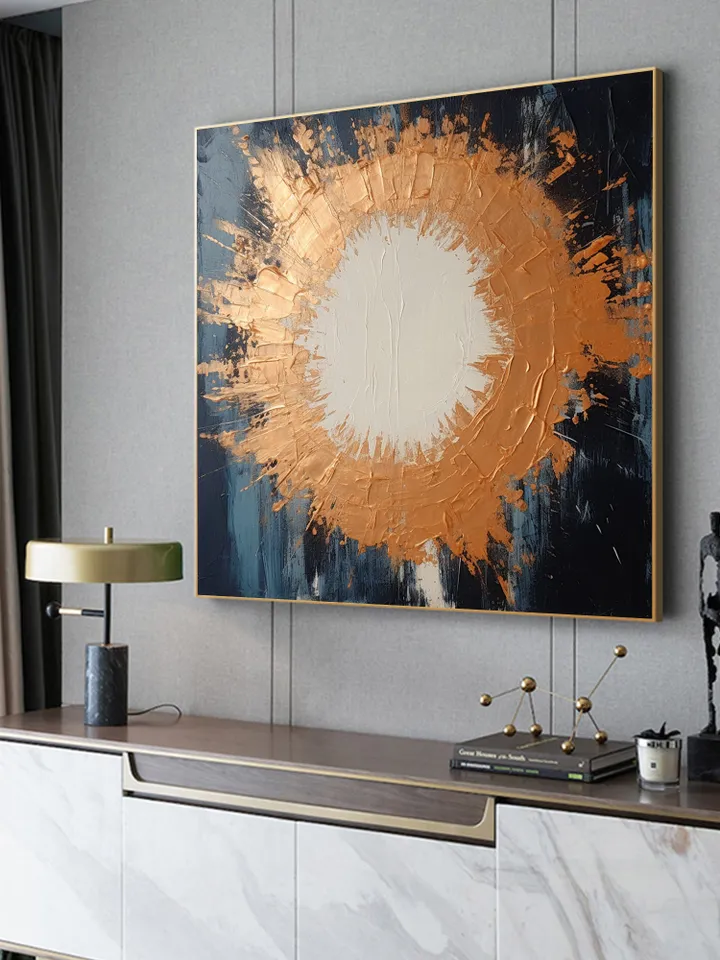 Original Gold Oil Painting On Canvans, Abstract Texture Acrylic Painting, Custom Painting, Large Wall Art Home Wall Decor Painting For Hotel