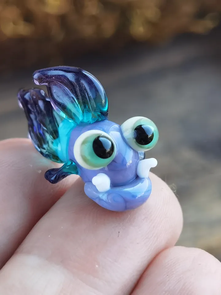 Glass Fish figurines Tiny fish Miniature fish Glass figurines Tiny glass animals Blown glass art Aquarium decor Dollhouse miniature