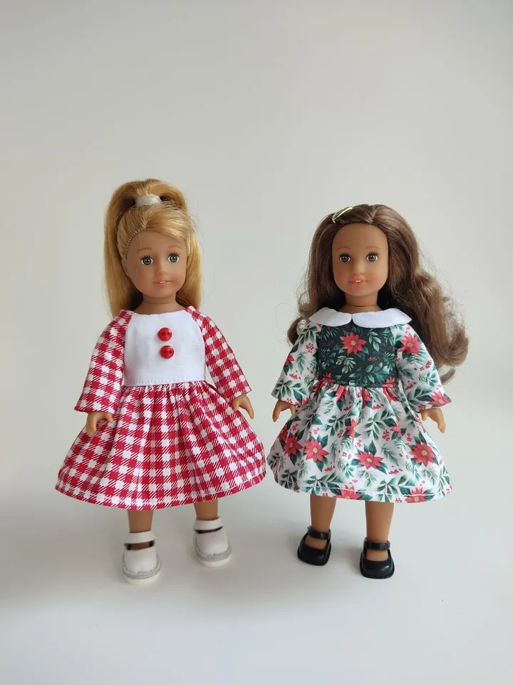 PDF sewing pattern for mini American Girl dolls.
