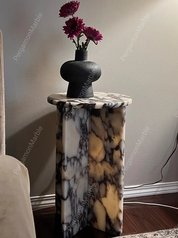 Calacatta viola side table mini model,nightstand, handmade free shipping