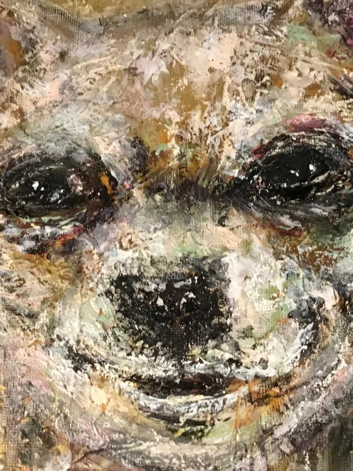 Chihuahua painting on canvas board,original acrylic mix media artwork,funny animals painting,gift for chihuahua lovers