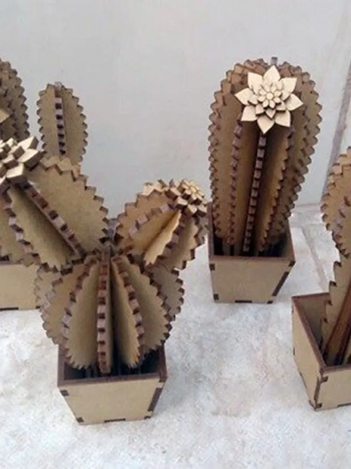 Digital Template Cnc Router Files Cnc Wooden Cactus Files for Wood ...