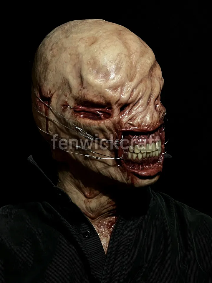 Silicone mask of the Chatterer/From the movie "Hellraiser"