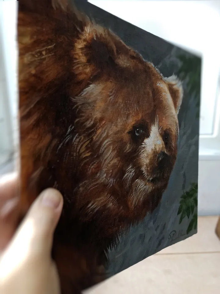 The Smiling Bear's Erysipelas. Oil, panel, 30x30cm 🐻