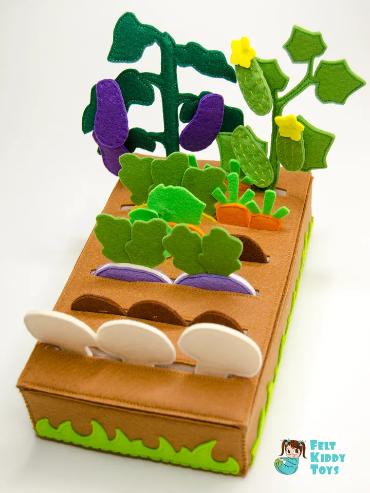 Felt vegetable garden, eco toy, Set 2