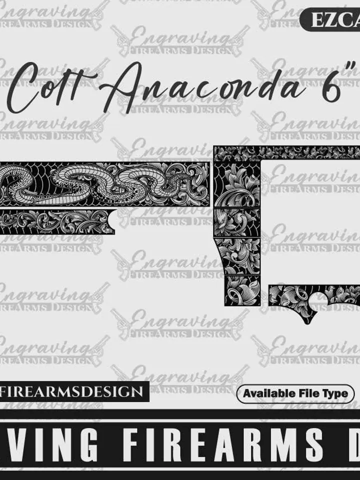 Engraving Firearms Design Colt Anaconda 6in Scroll With Snake