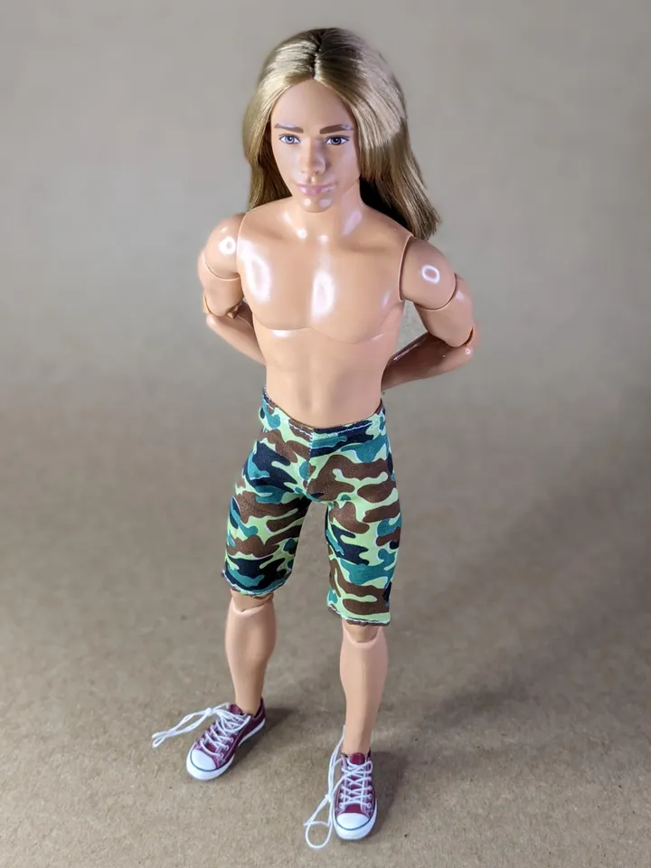 Camo shorts for for 12 inch fashion male dolls