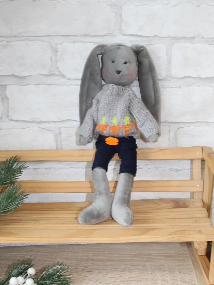 Stuffed animal pattern - stuffed bunny pattern - soft toy sewing pattern - Christmas gift idea