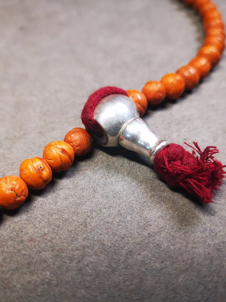 Gandhanra Tibetan Guru Bead,T-drilled 3-Hole Prayer Bead,Mala Bead,Connector Bead for Buddhist Bead Accessories