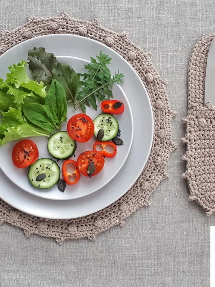 CROCHET PATTERN Cutlery holder pattern Kitchen set DIY tutorial Silverware pocket Pdf Cutlery pocket tutorial Easy Crochet Easter Patterns