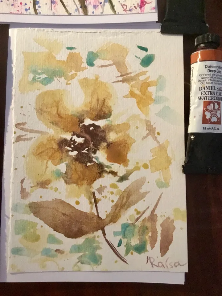 Set of 4 handpainted watercolor greeting cards,original floral watercolour cards,unique handmade cards for any occasion,floral gift cards.