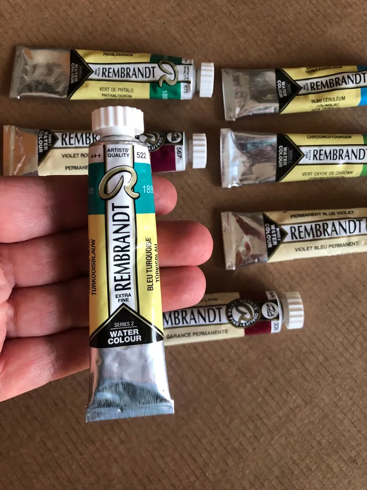 Lot of Watercolor Paints Used Pans Art Supplies