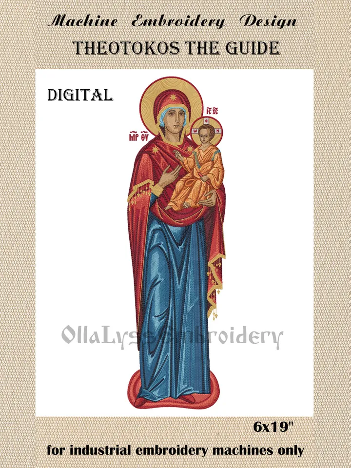 Theotokos The Guide embroidery design