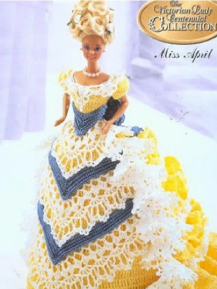 Vintage Barbie Dress Crochet Pattern for Dolls 11-1/2" Digital Download PDF