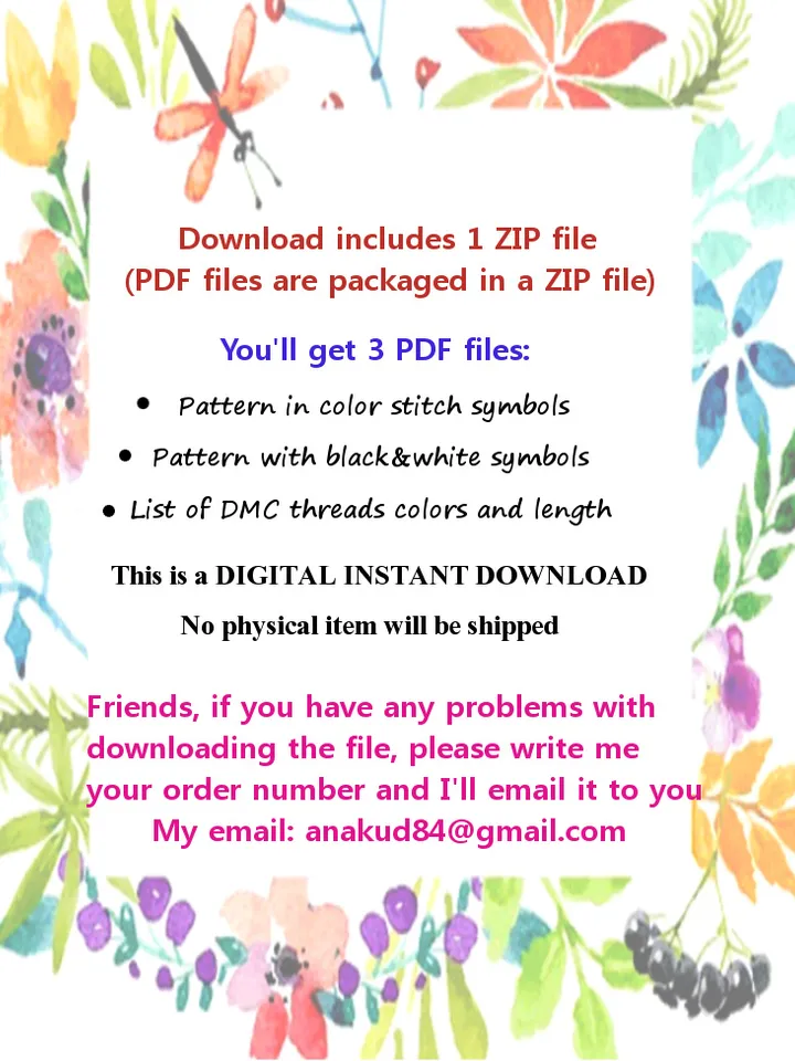Retro bird in flowers cross stitch pattern vintage sampler primitive embroidery pdf