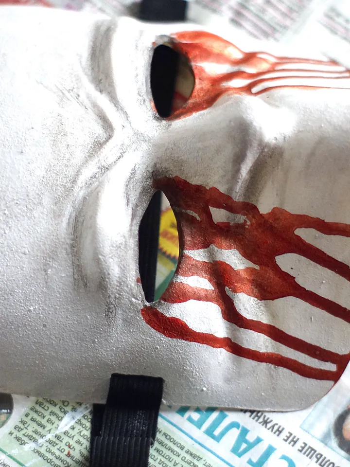 Bauta Venetian Bloody mask Horror Harlequin Clown