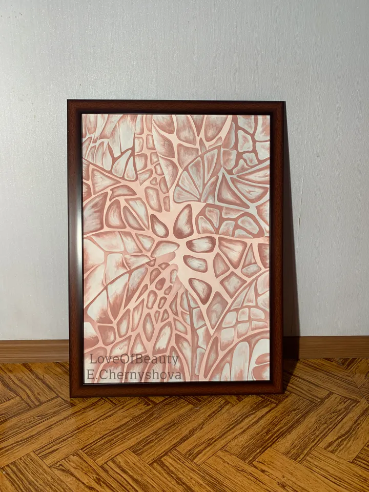 Abstract interior design brown painting