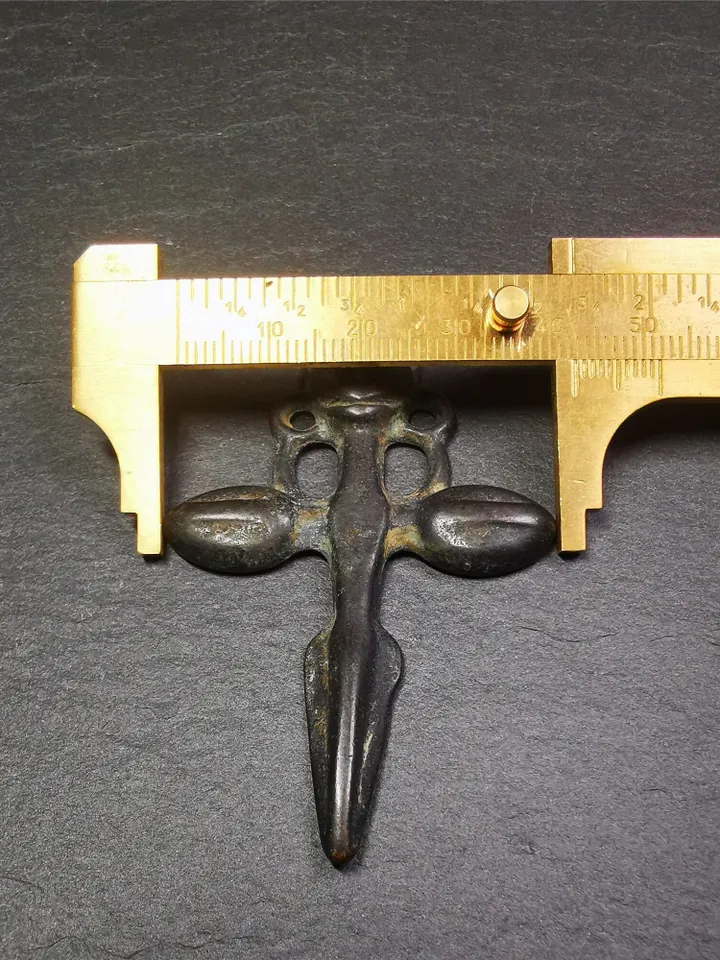 Gandhanra Vintage Phurba Amulet,Kila(Dorje Phurba) Pendant,Tibetan Budhist Ritual Implement,made of Thokcha,2.6&quot;,60 Years Old