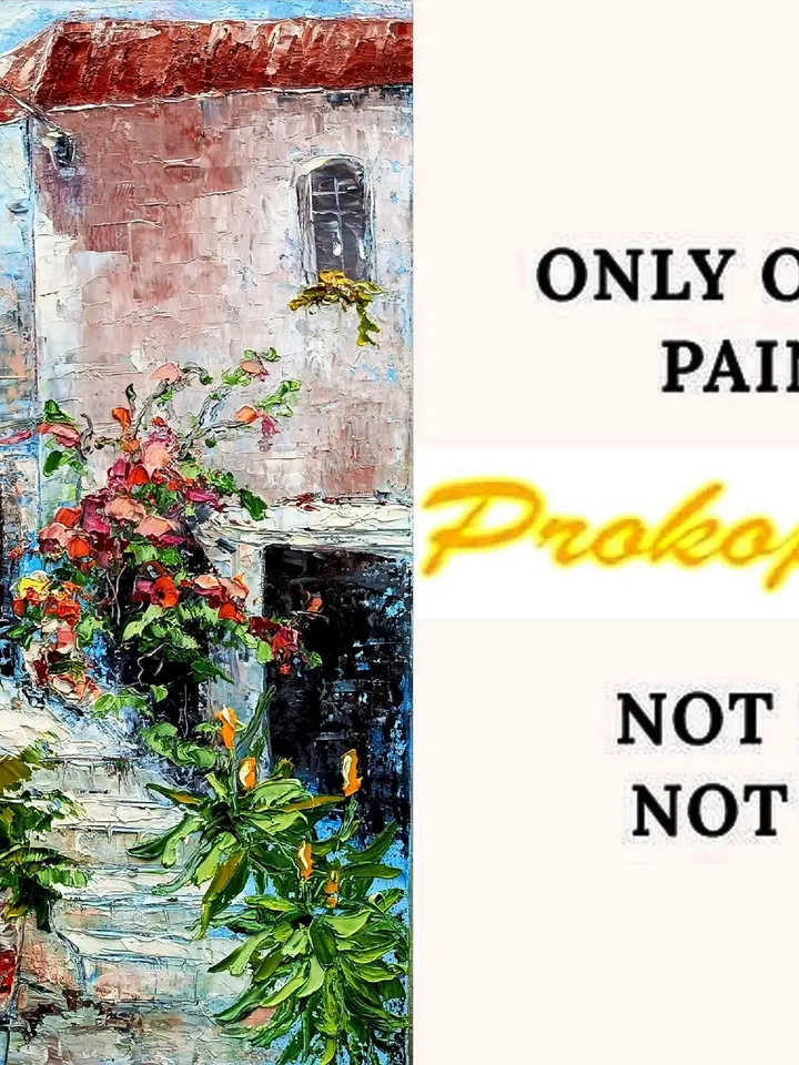 Amalfi coast painting Italy original art Italian seascape wave oil painting on canvas mediterranean wall art 20x16 by ArtProkopaloSv