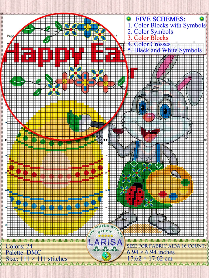 Easter Cross Stitch Pattern | Easter Egg