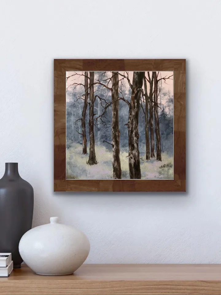 Forest Oil Painting Trees Original Oil Wall Art