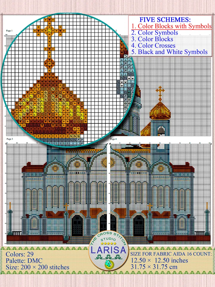 Cathedral Of Christ The Saviour Cross Stitch Pattern