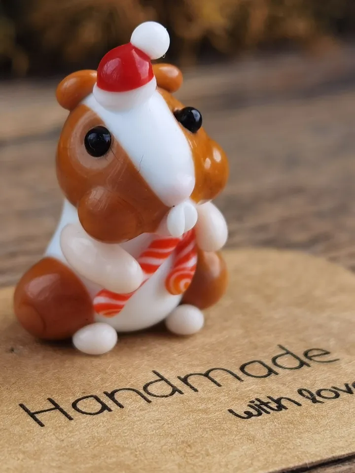 Hamster figurine Rat gifts Pet mouse Hamster toy Glass hamster art Guinea pig miniature Dollhouse miniature Miniature animals Blown glass